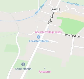 map for Caythorpe & Ancaster Medical Practice