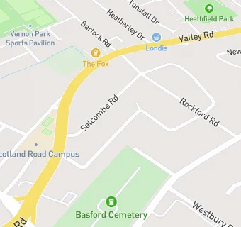 map for Heathcotes Basford