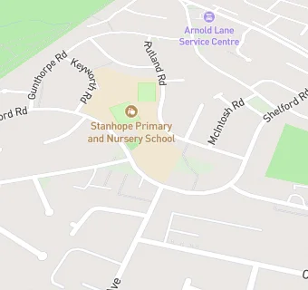 map for Stanhope Primary and Nursery School