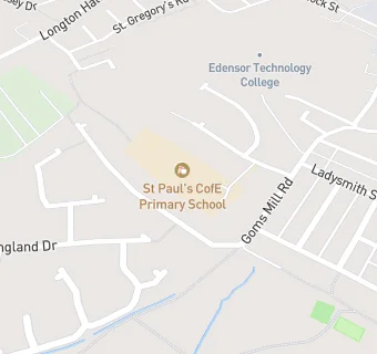 map for St Paul's CofE (C) Primary School