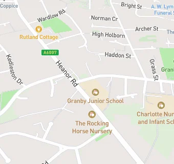 map for Granby Junior School