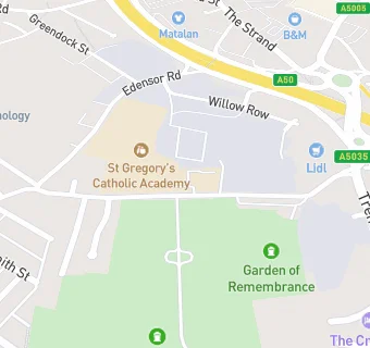 map for St Gregory's RC (A) Infants School