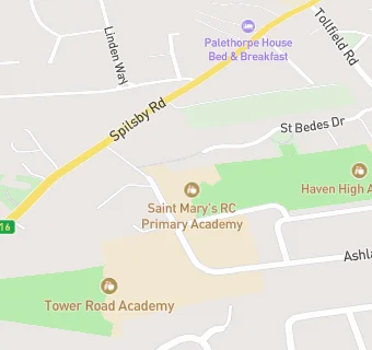 map for Boston St Mary's RC Primary School