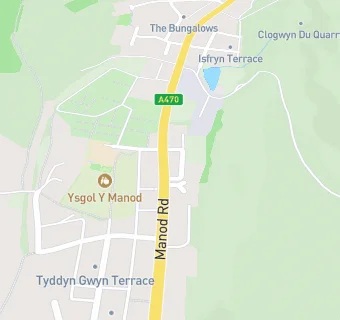 map for Ysgol Gynradd Manod