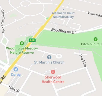 map for Nourish Sherwood