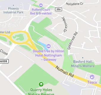 map for Doubletree By Hilton Nottingham Gateway Hotel