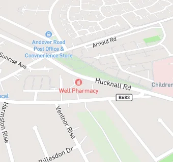 map for Hucknall Road Medical Centre