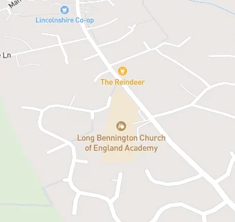 map for Long Bennington Church of England Primary School