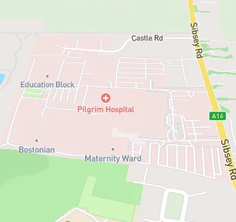 map for Pilgrim Hospital Day Nursery