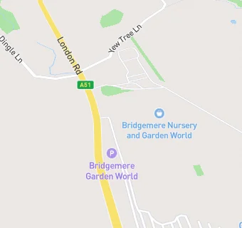 map for Bridgemere Nursery and Garden World