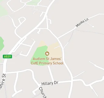 map for Audlem St James' CofE Primary School