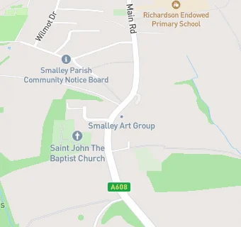 map for Smalley Hall Residential Care Home