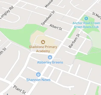 map for Gladstone Primary Academy