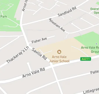 map for Arno Vale Junior School