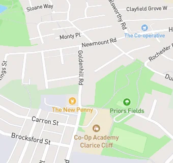 map for Clarice Cliff Primary School