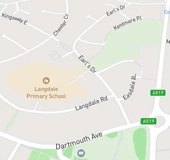 map for Langdale Nursery School