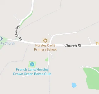 map for Horsley Bowls Club