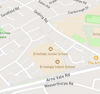 map for Ernehale Junior School