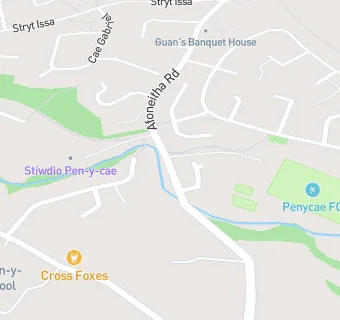 map for Penycae Football Club House