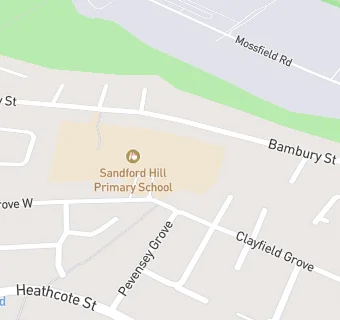 map for Sandford Hill Primary School