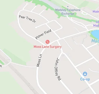 map for Moss Lane Surgery