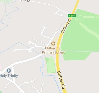 map for Clifton CofE Primary School