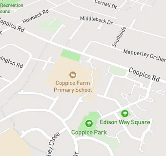 map for Coppice Farm Primary School