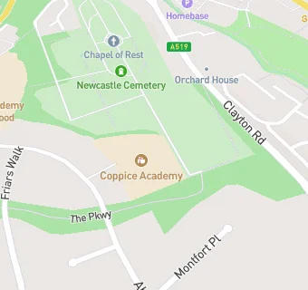 map for Coppice School