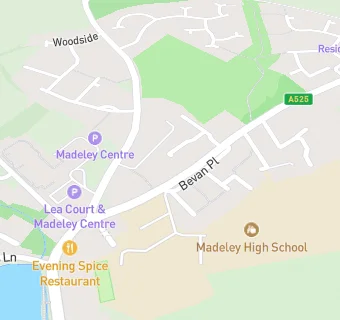 map for MADELEY WORKINGMENS CLUB