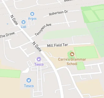 map for Carre's Grammar School