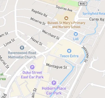 map for Bulwell House Dental Practice