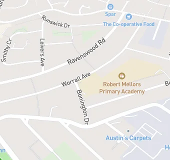 map for Robert Mellors Primary and Nursery School