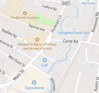 map for Bulwell Grill