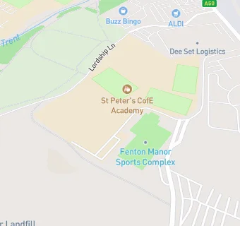 map for St Peter's CofE Academy