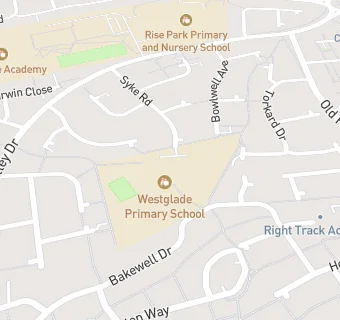 map for Westglade Infant and Nursery School