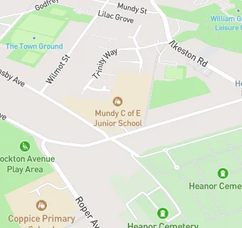 map for Mundy CofE Junior School