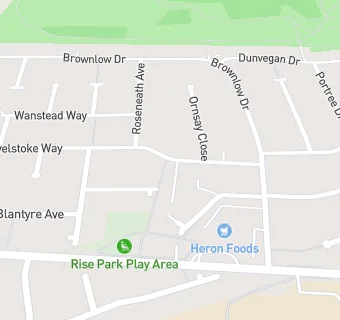 map for Rise Park Surgery