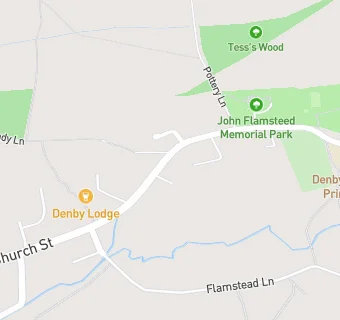 map for Denby Free C Of E Primary  School