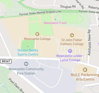 map for Newcastle and Stafford Colleges Group