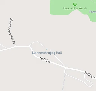 map for Llanerchrugog Hall