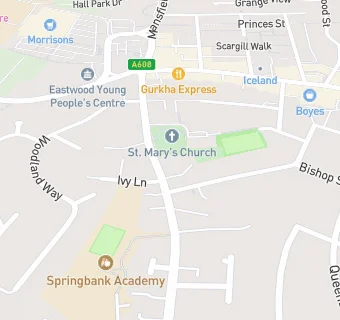 map for Eastwood Primary Care Centre