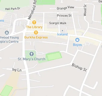 map for Church Walk Surgery