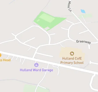 map for Hulland Church Of England (Voluntary Controlled)