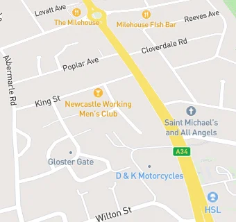 map for NEWCASTLE WORKING MENS CLUB