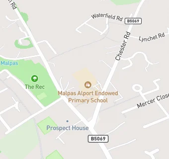 map for Malpas Alport Endowed Primary School