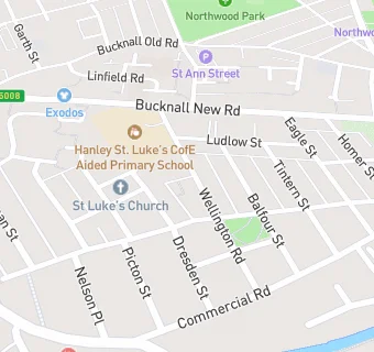 map for Hanley St Luke's Breakfast Club