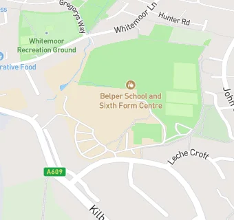 map for Belper School and Sixth Form Centre