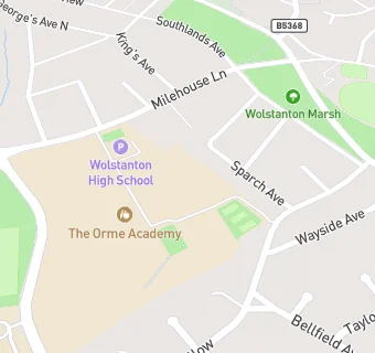 map for Wolstanton High School