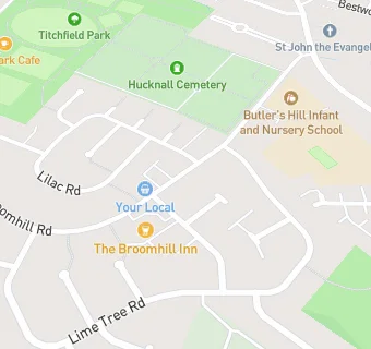 map for Broomhill Junior School