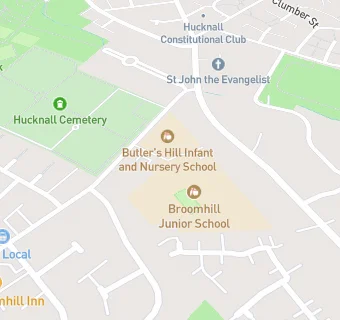 map for Broomhill Junior School